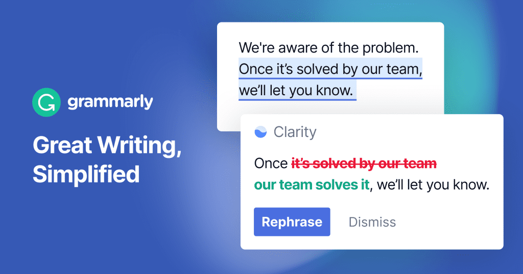 grammarly writing tools